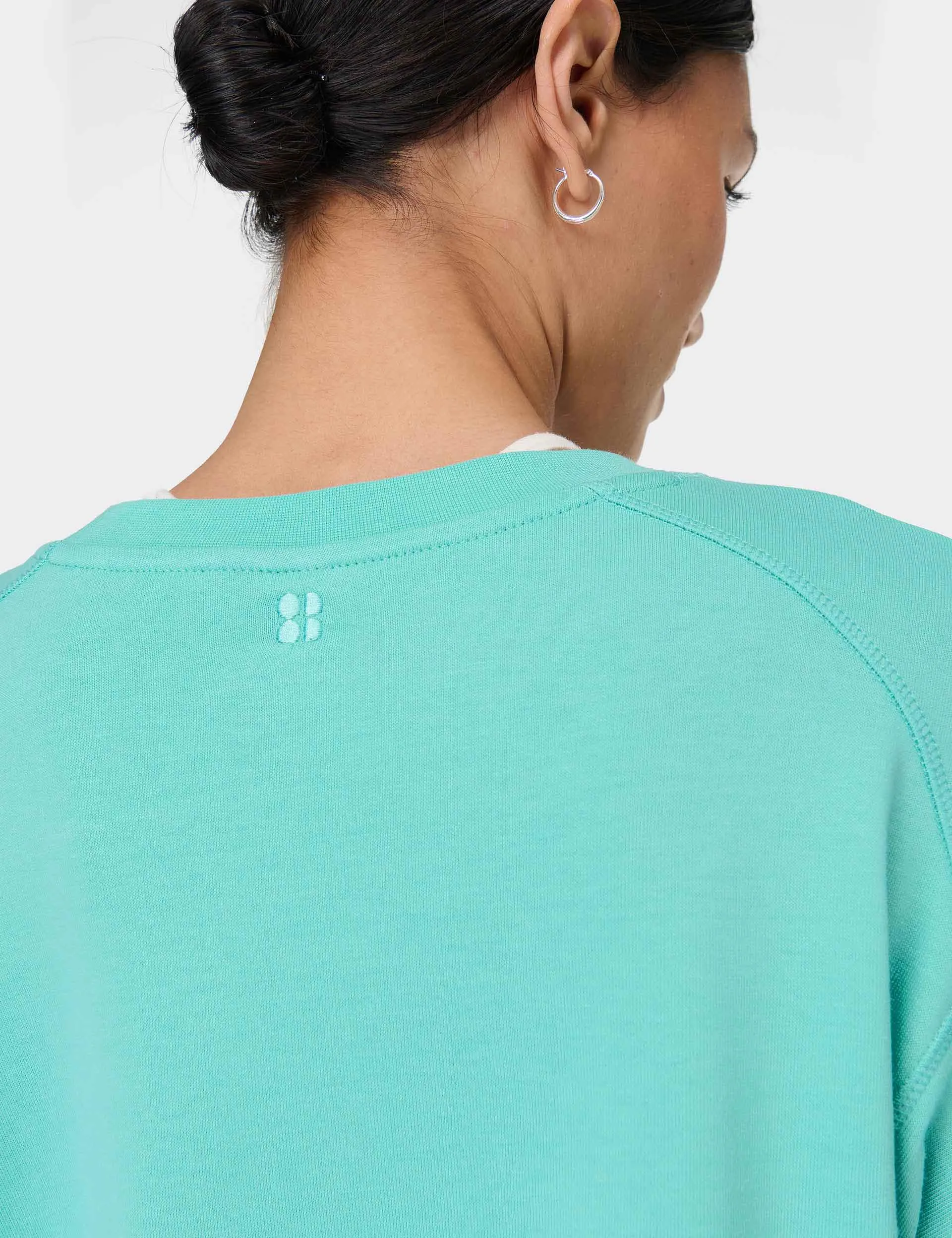 After Class Crop Sweatshirt - Sea Spray Blue