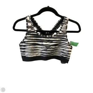 Athletic Bra By Nike Apparel In Black & Grey, Size: L
