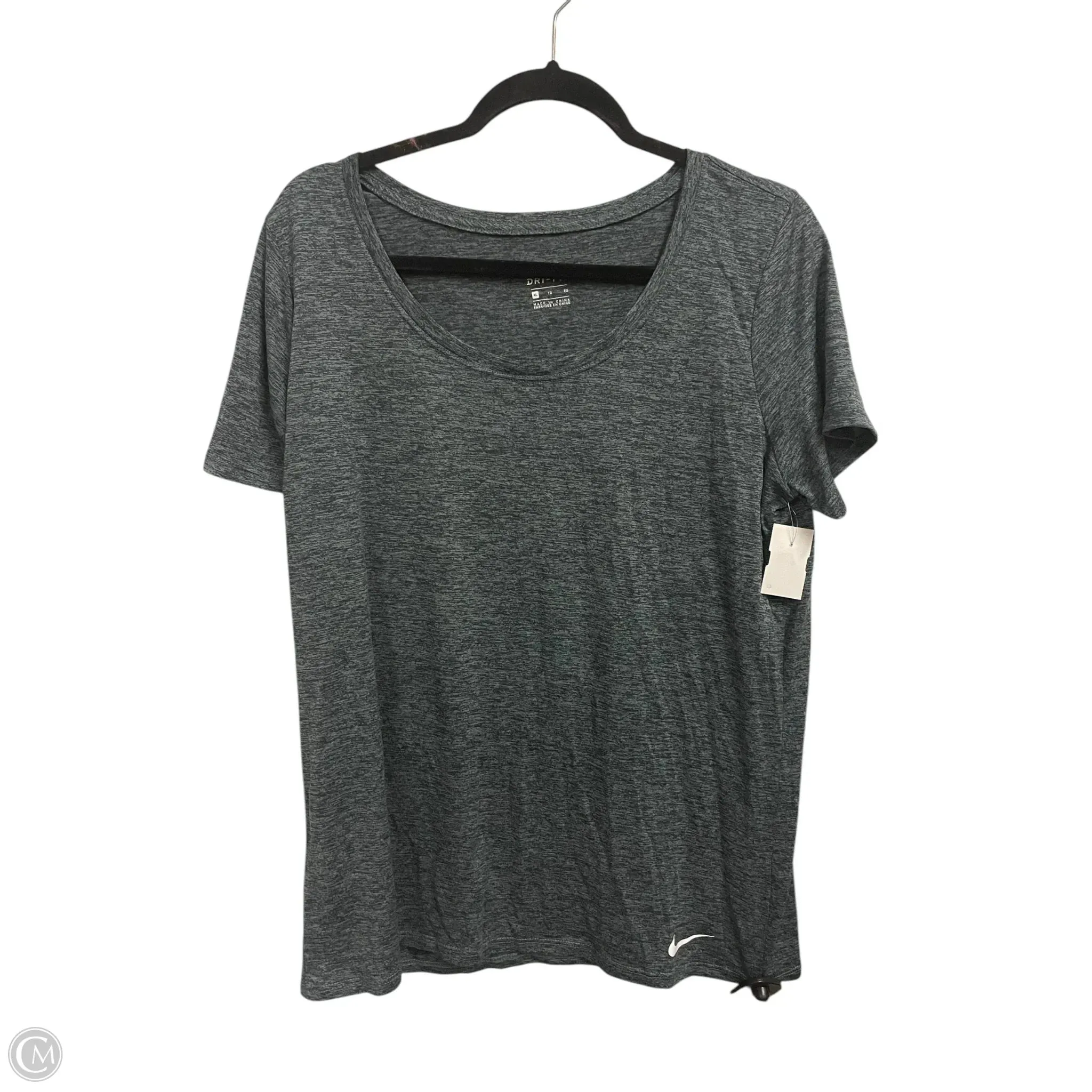 Athletic Top Short Sleeve By Nike Apparel In Grey, Size: Xl