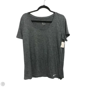 Athletic Top Short Sleeve By Nike Apparel In Grey, Size: Xl