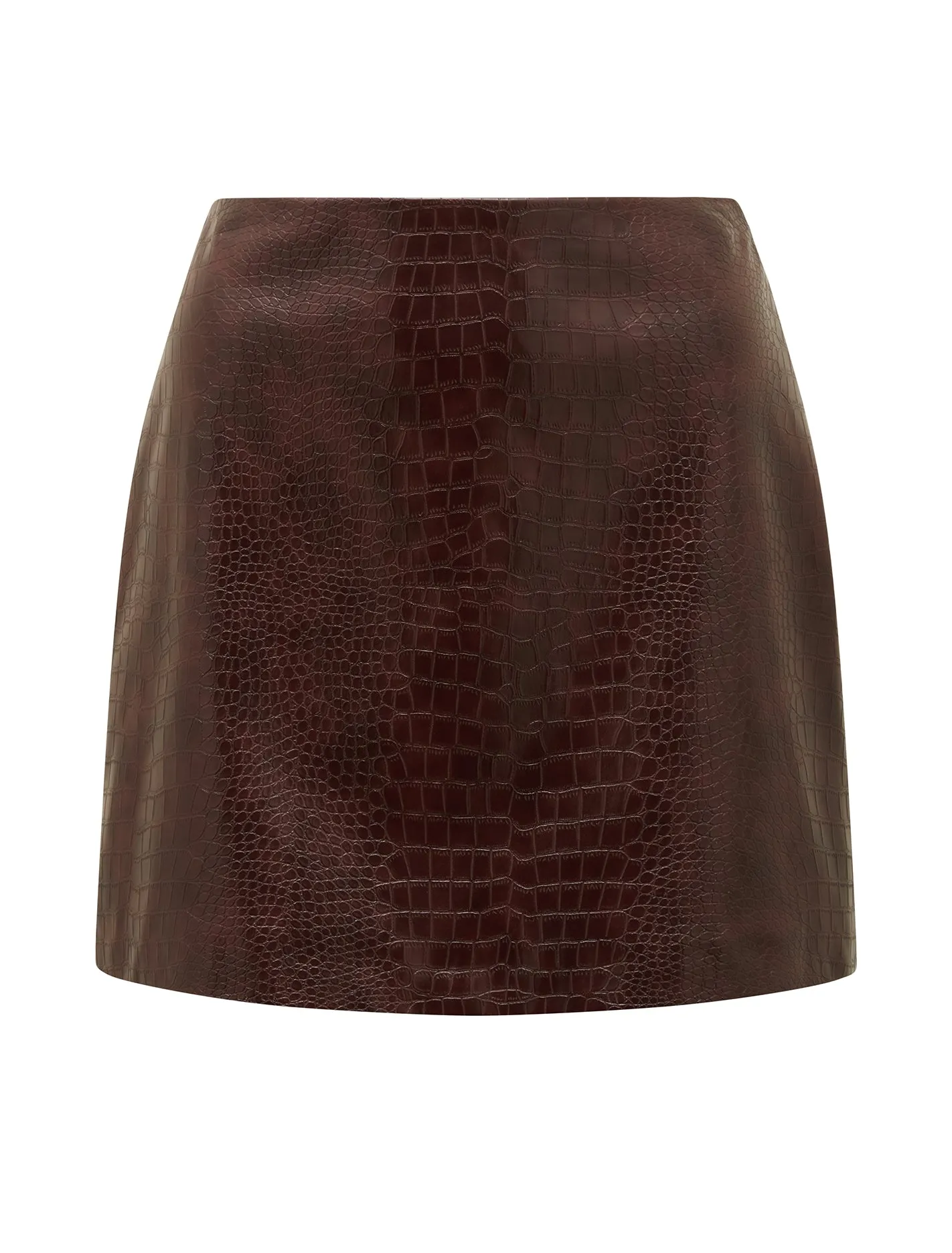 Aurelia Vegan Croc Leather Mini Skirt