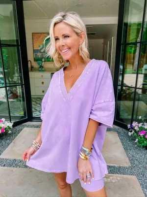 BE YOU BIKER SHORT SET - VIOLET
