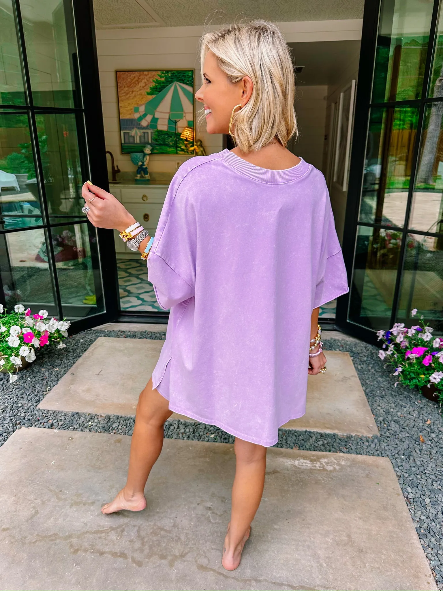BE YOU BIKER SHORT SET - VIOLET
