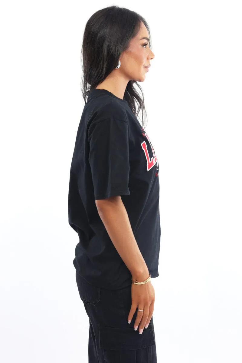 Black Graphic Tee Short Sleeve