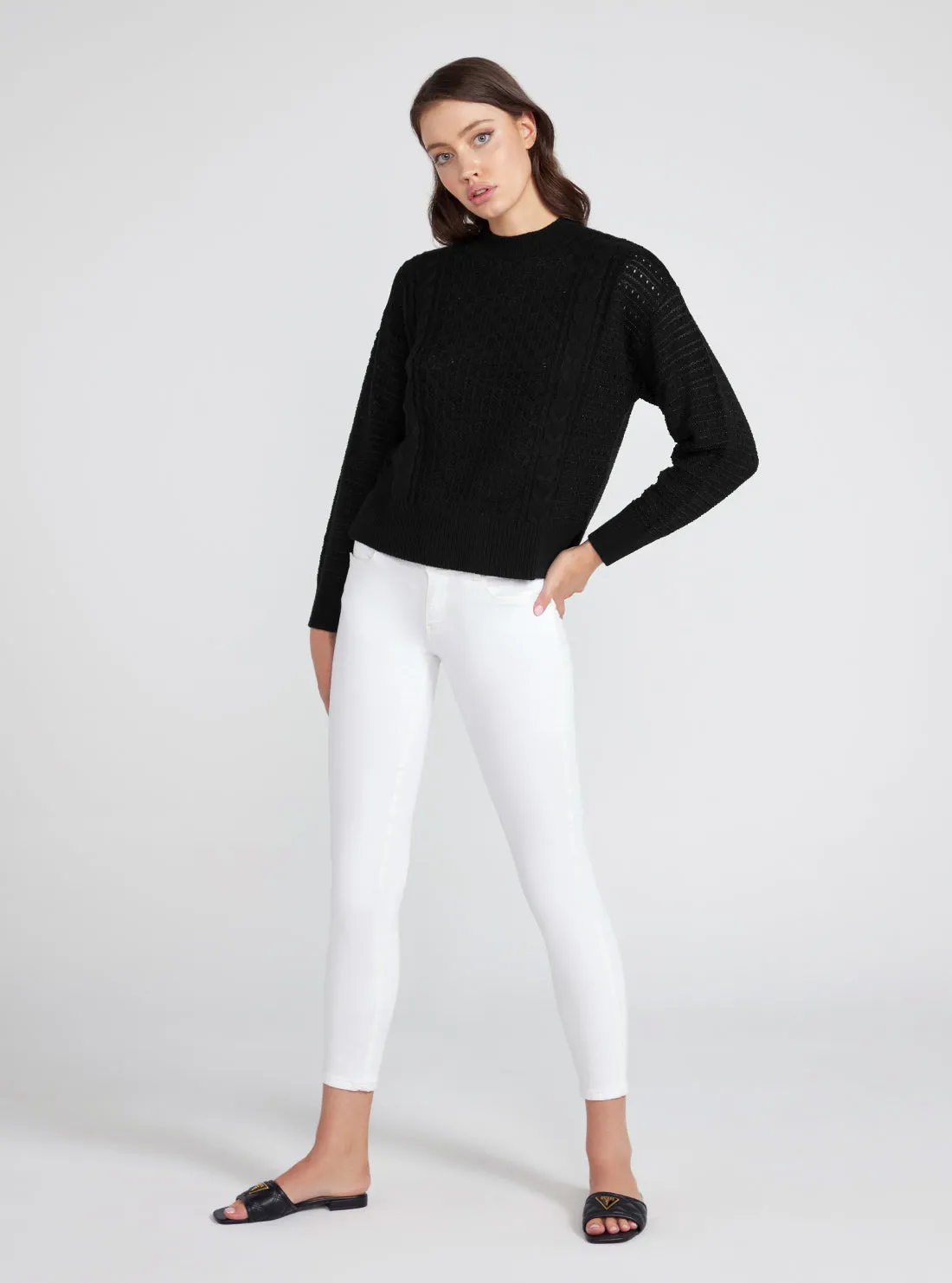Black Long Sleeve Edwige Knit Top