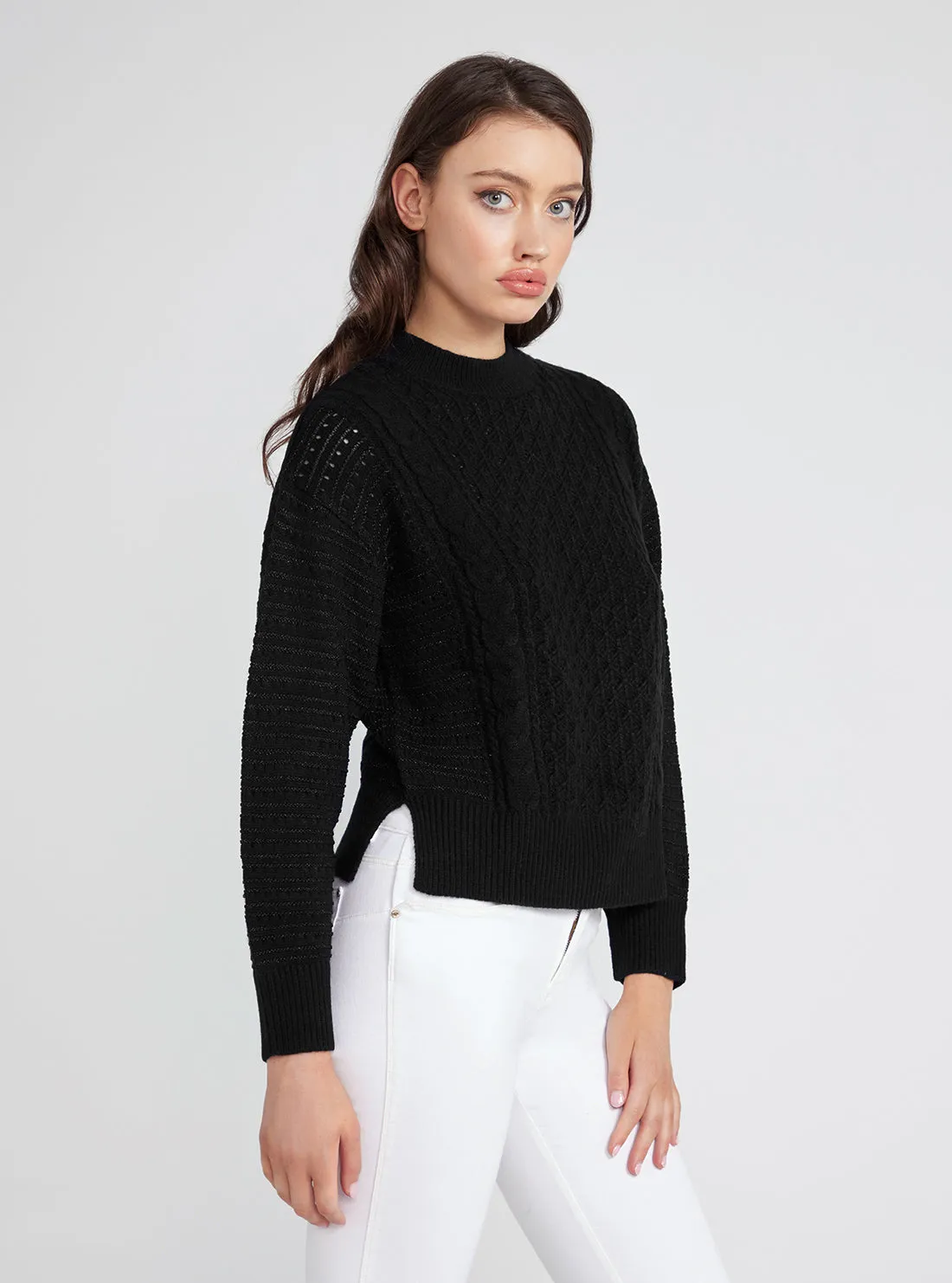 Black Long Sleeve Edwige Knit Top