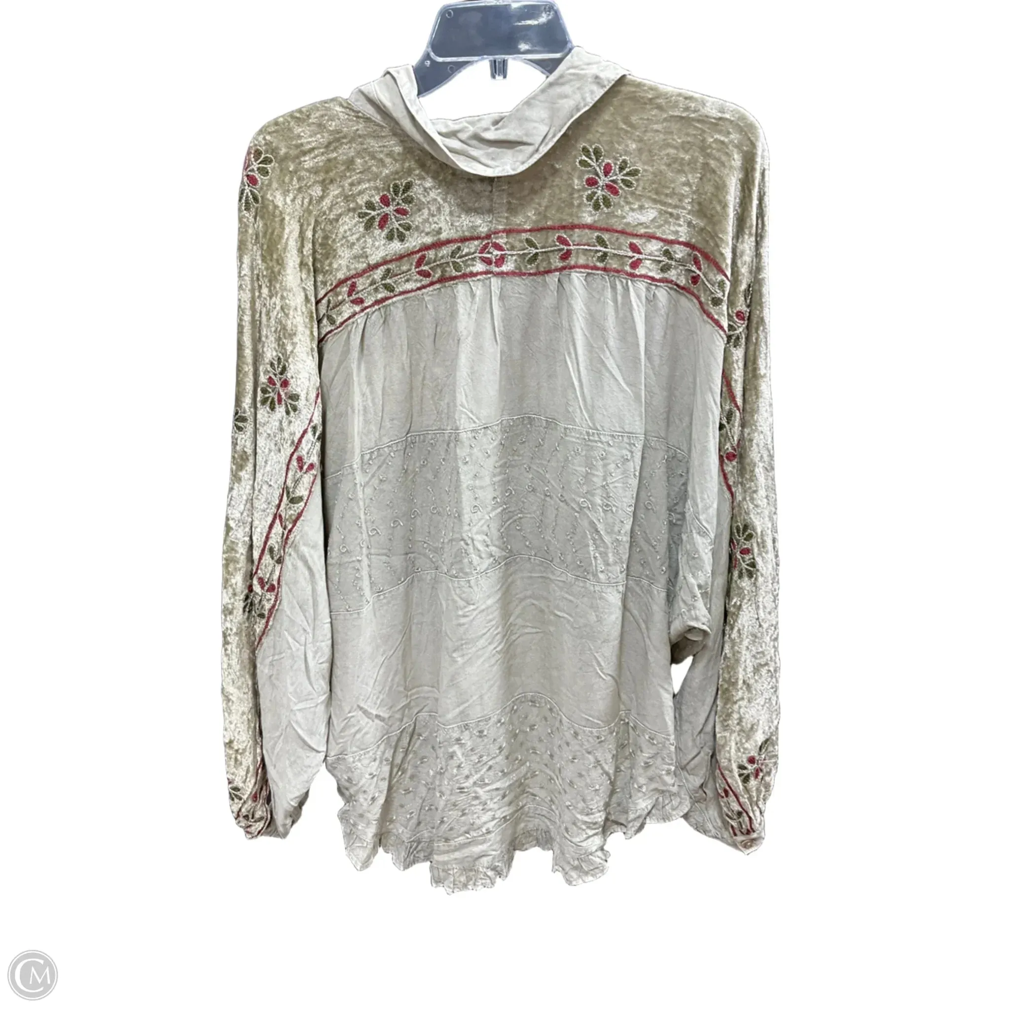 Blouse Long Sleeve By Clothes Mentor In Green, Size: Xl