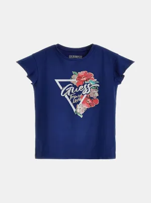 Blue Logo Short Sleeve T-Shirt (7-16)