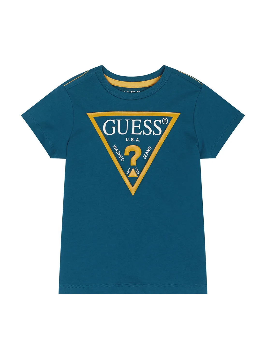 Blue Short Sleeve Triangle Logo Tee (2-7)