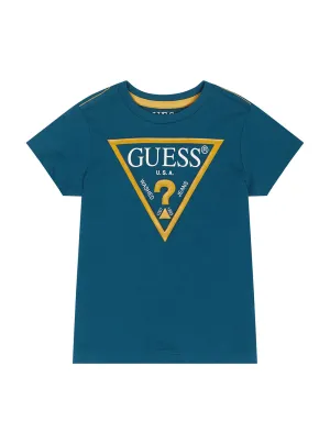 Blue Short Sleeve Triangle Logo Tee (2-7)