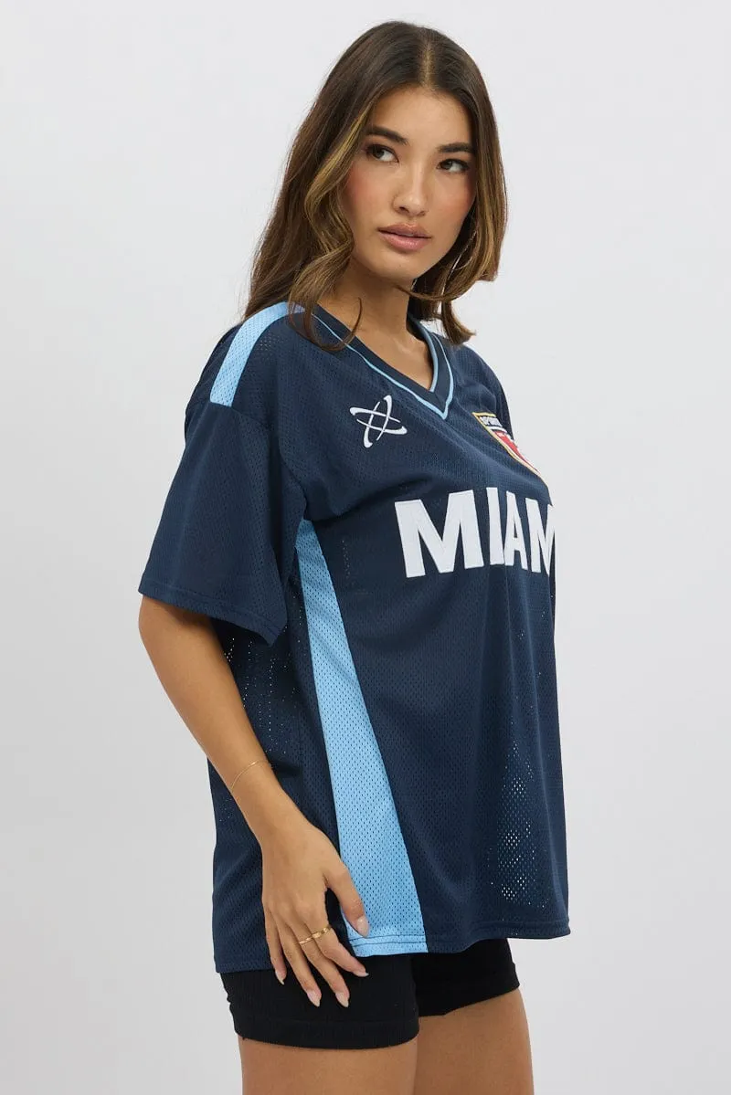 Blue Sport Tee Short Sleeve