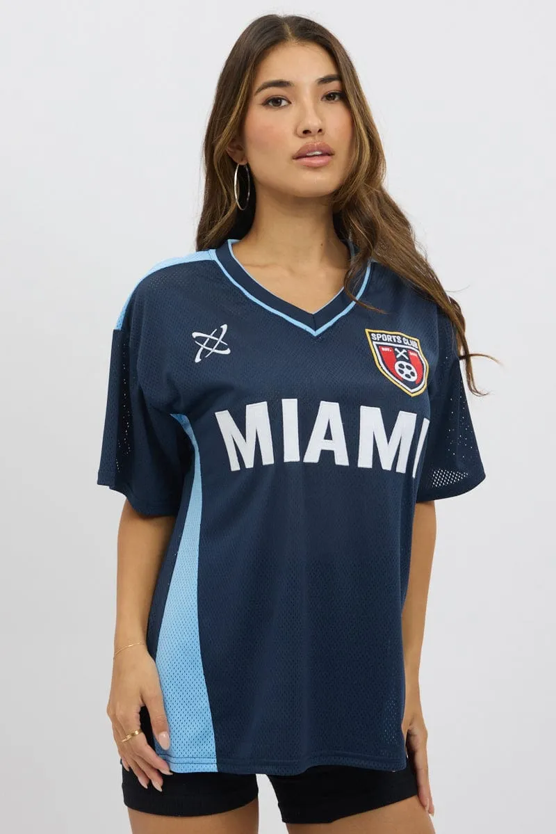Blue Sport Tee Short Sleeve