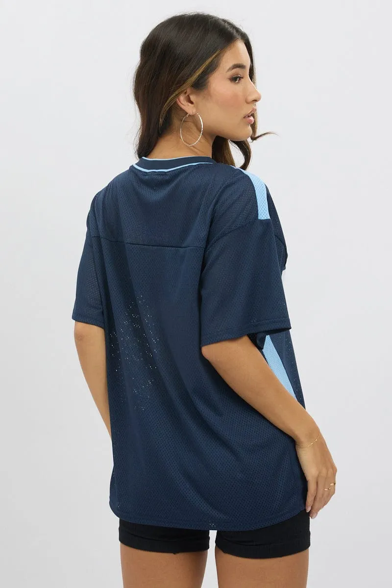 Blue Sport Tee Short Sleeve