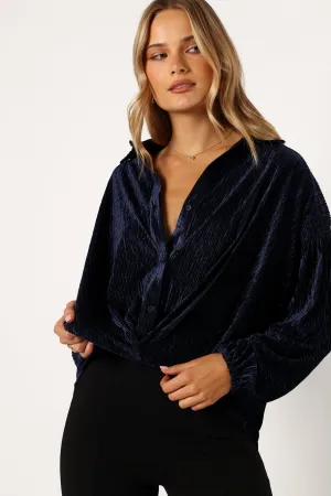Cadence Long Sleeve Top - Navy