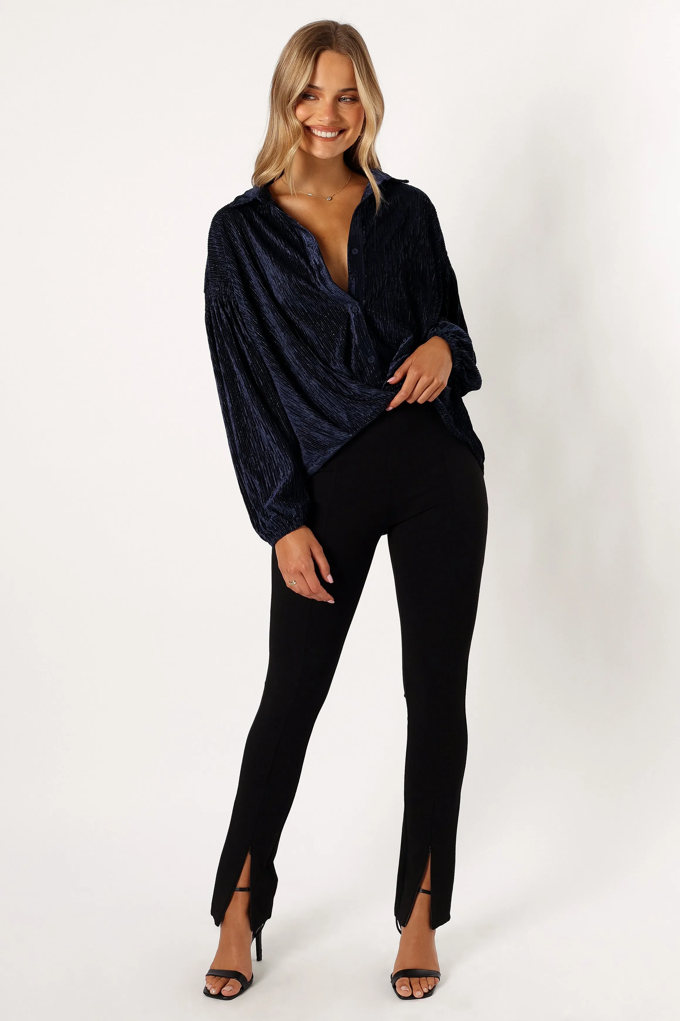 Cadence Long Sleeve Top - Navy