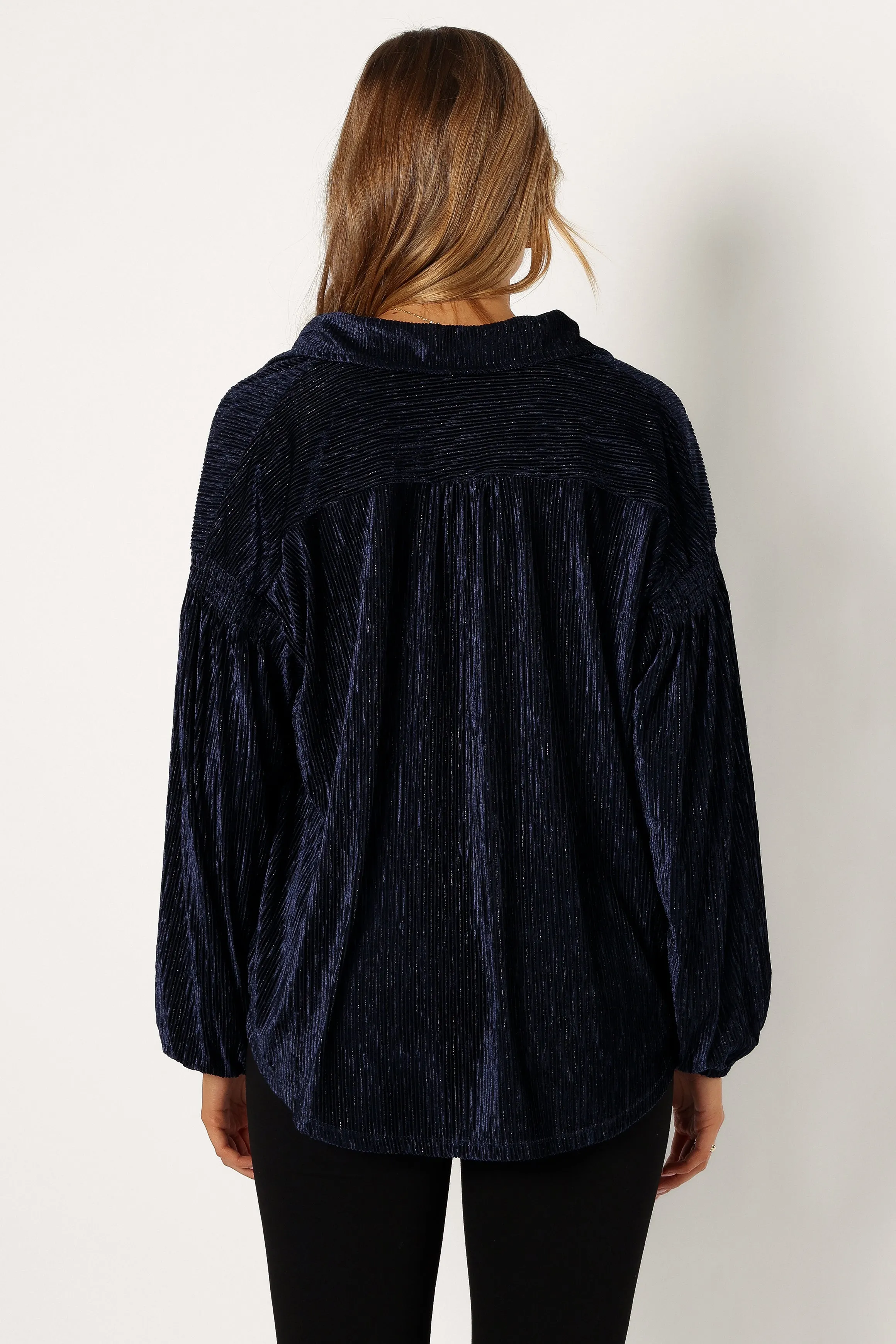 Cadence Long Sleeve Top - Navy