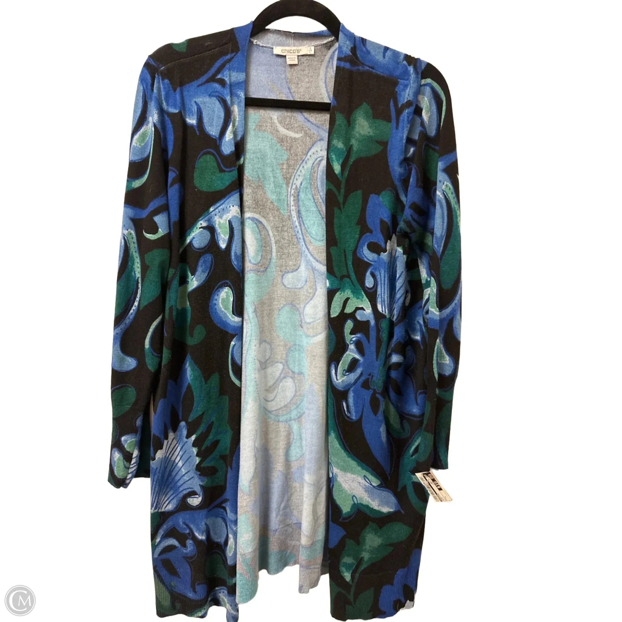 Cardigan By Chicos In Blue, Size: L