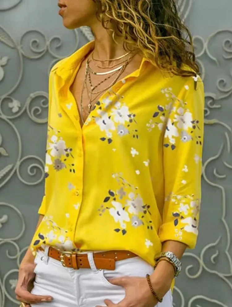 Casual Tops Elegant Work Wear Chiffon Shirts