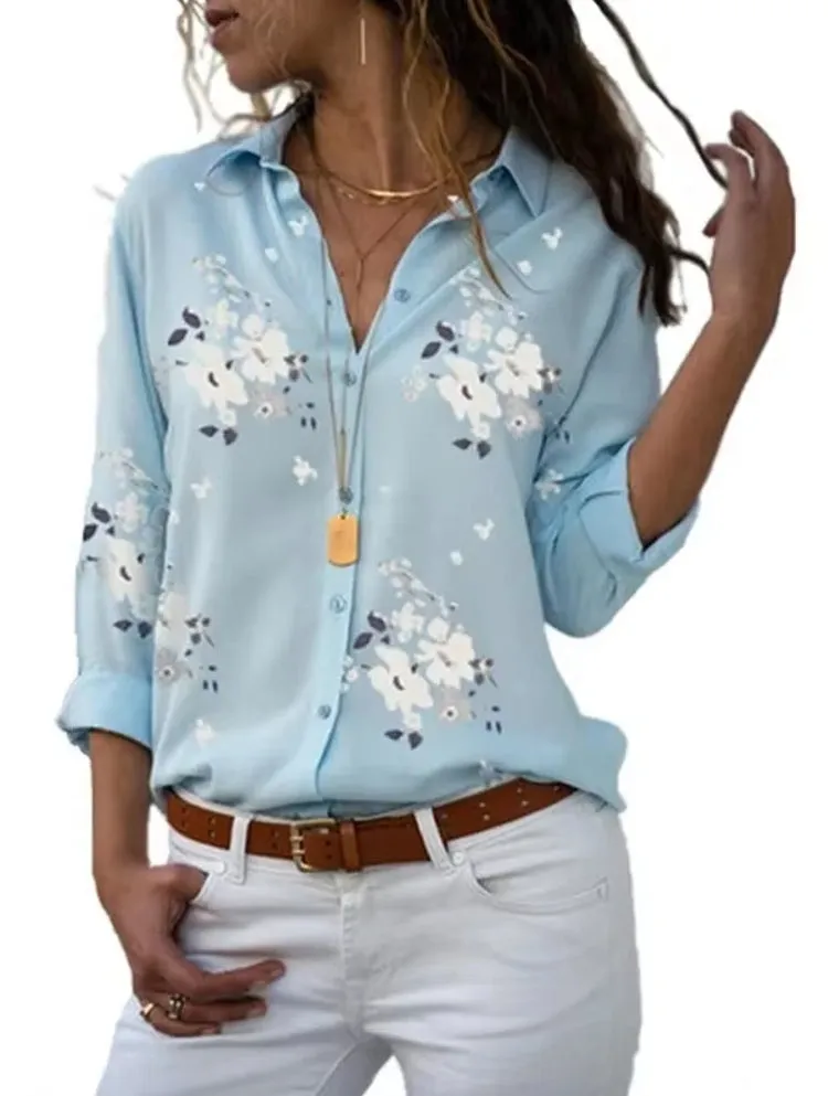 Casual Tops Elegant Work Wear Chiffon Shirts