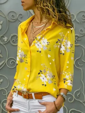 Casual Tops Elegant Work Wear Chiffon Shirts