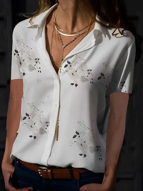 Casual Tops Elegant Work Wear Chiffon Shirts