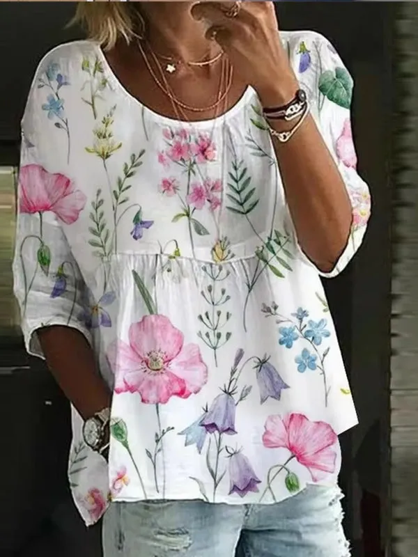 Casual Women Shirt Holiday Weekend Blouse
