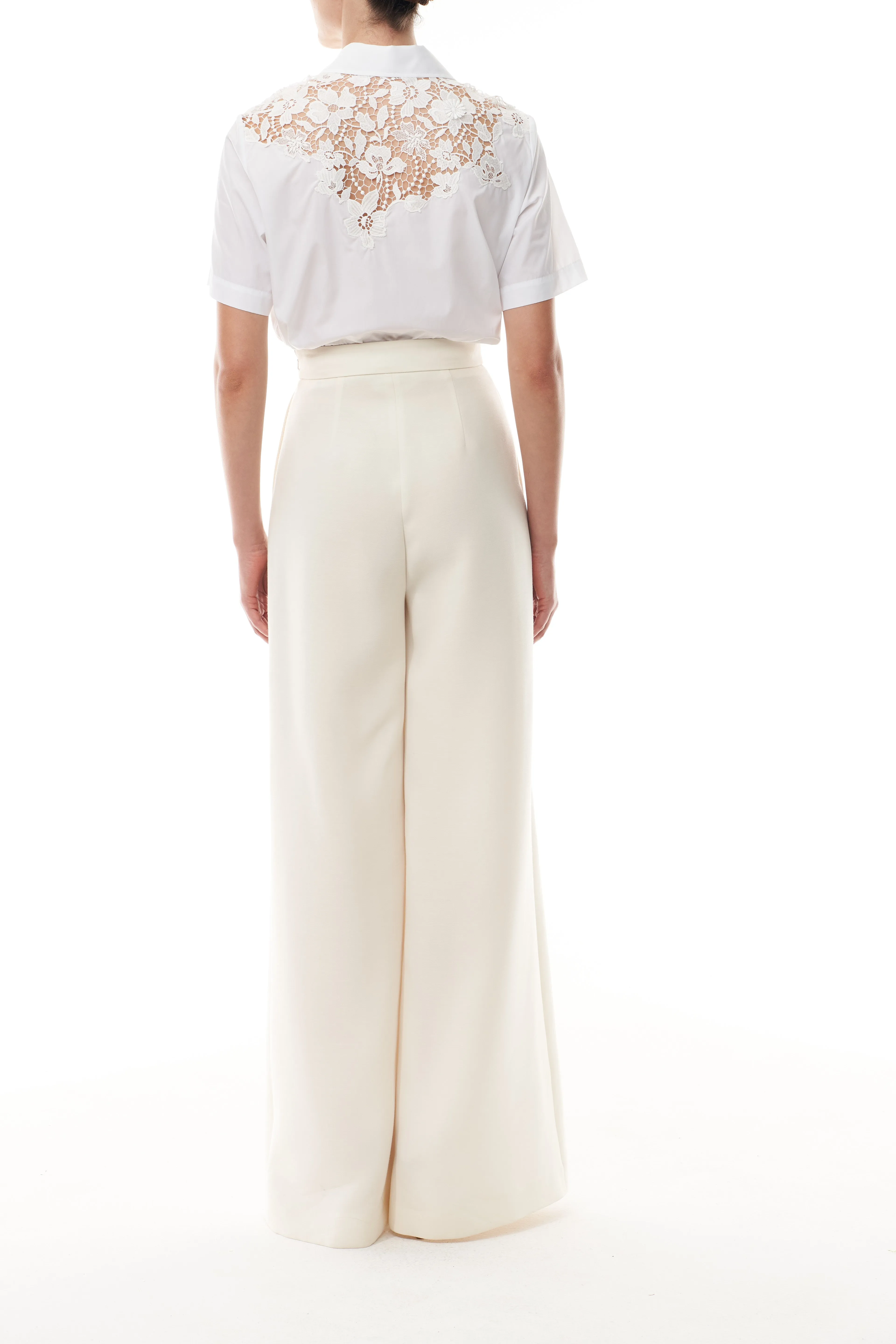 Cotton Poplin Lace Shirt