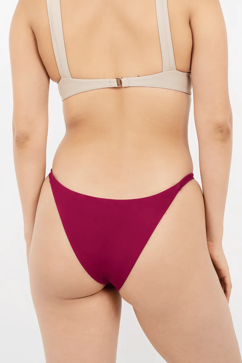 Crete Econyl® Bikini Bottom | Red Coral