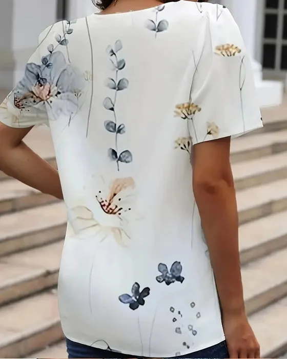 Elegant Loose Blouse Women Shirt Top