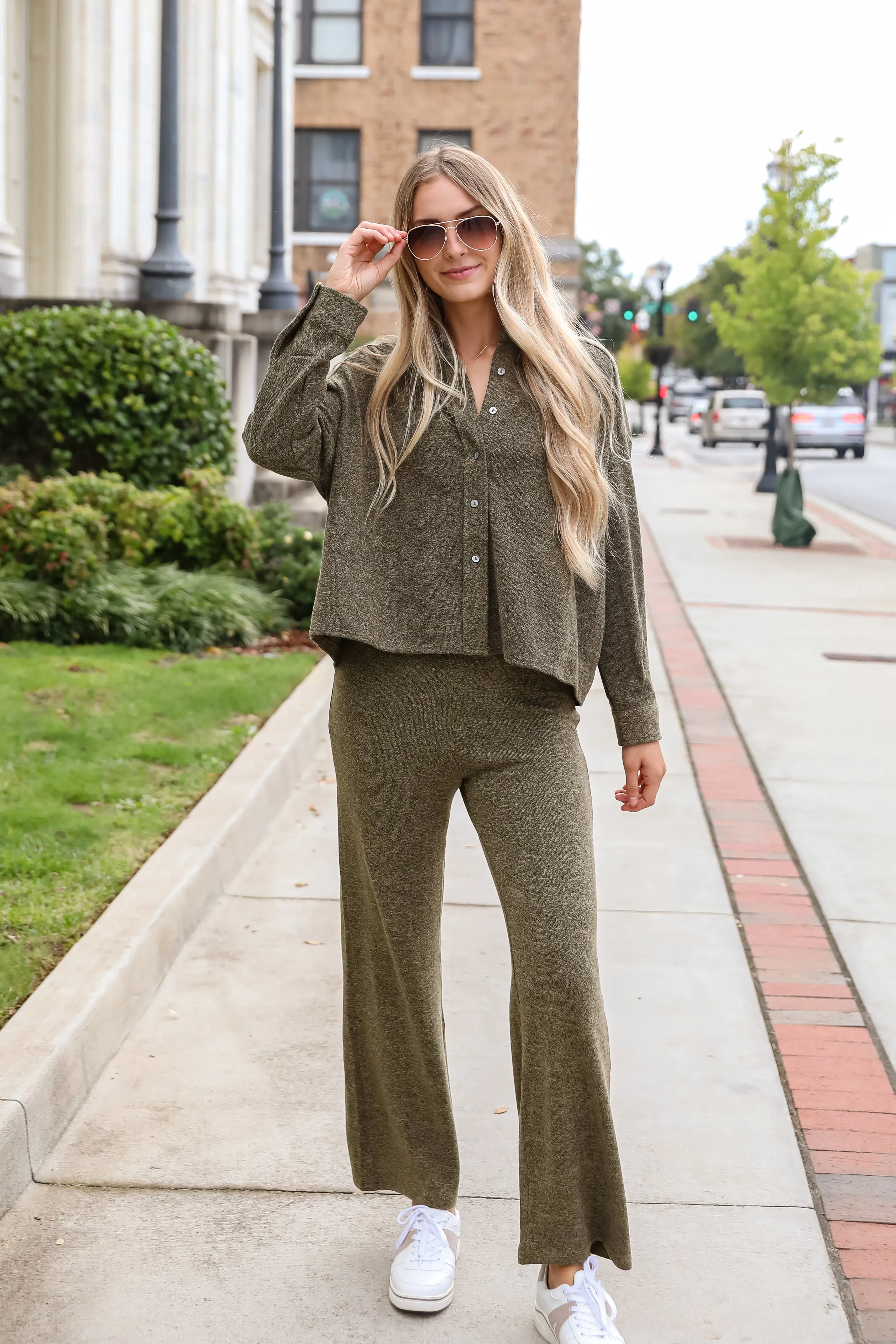 FINAL SALE - Coveted Coziness Olive Knit Pants