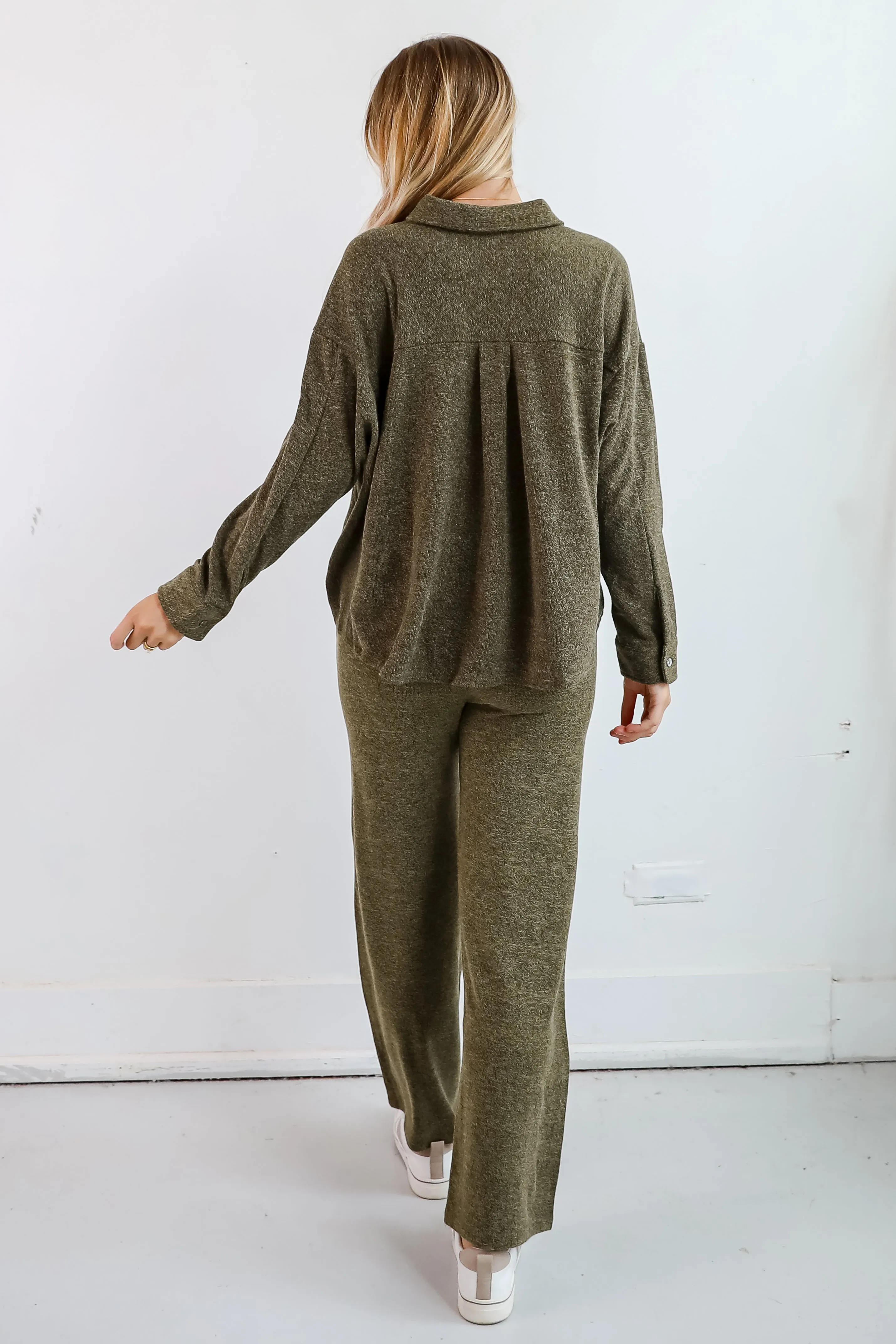 FINAL SALE - Coveted Coziness Olive Knit Pants