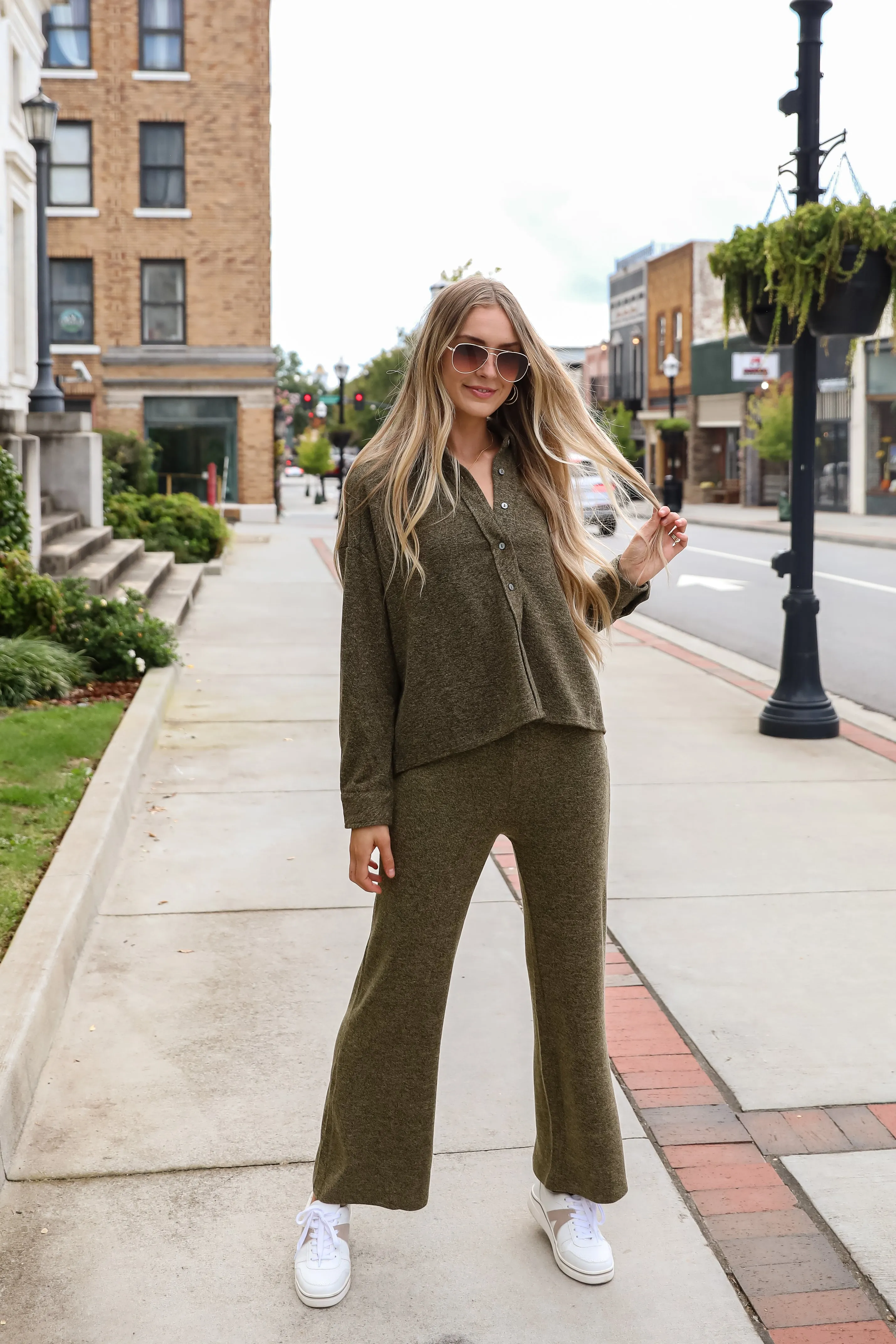 FINAL SALE - Coveted Coziness Olive Knit Pants