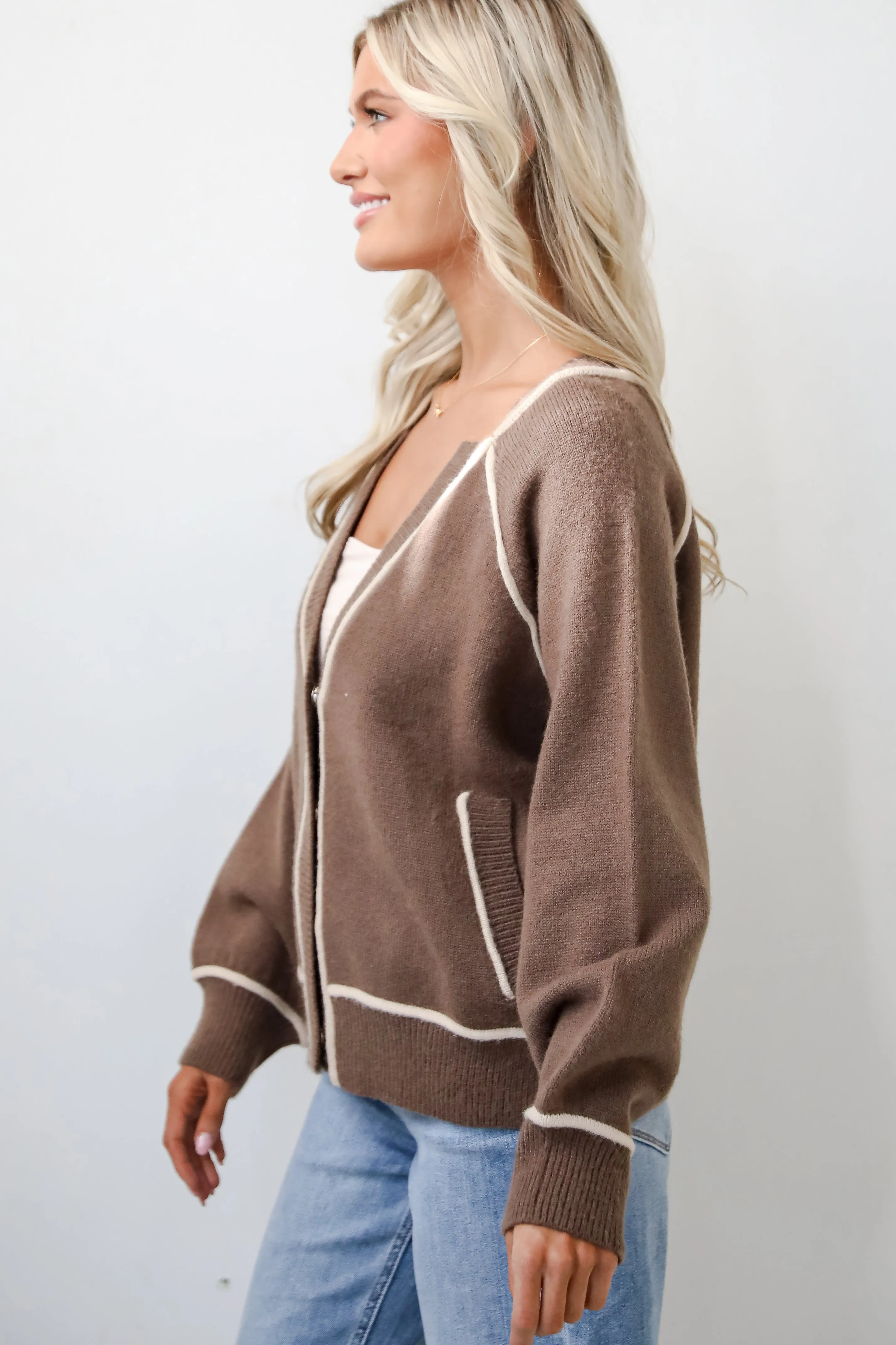 FINAL SALE - Cuddle Up Close Mocha Sweater Cardigan