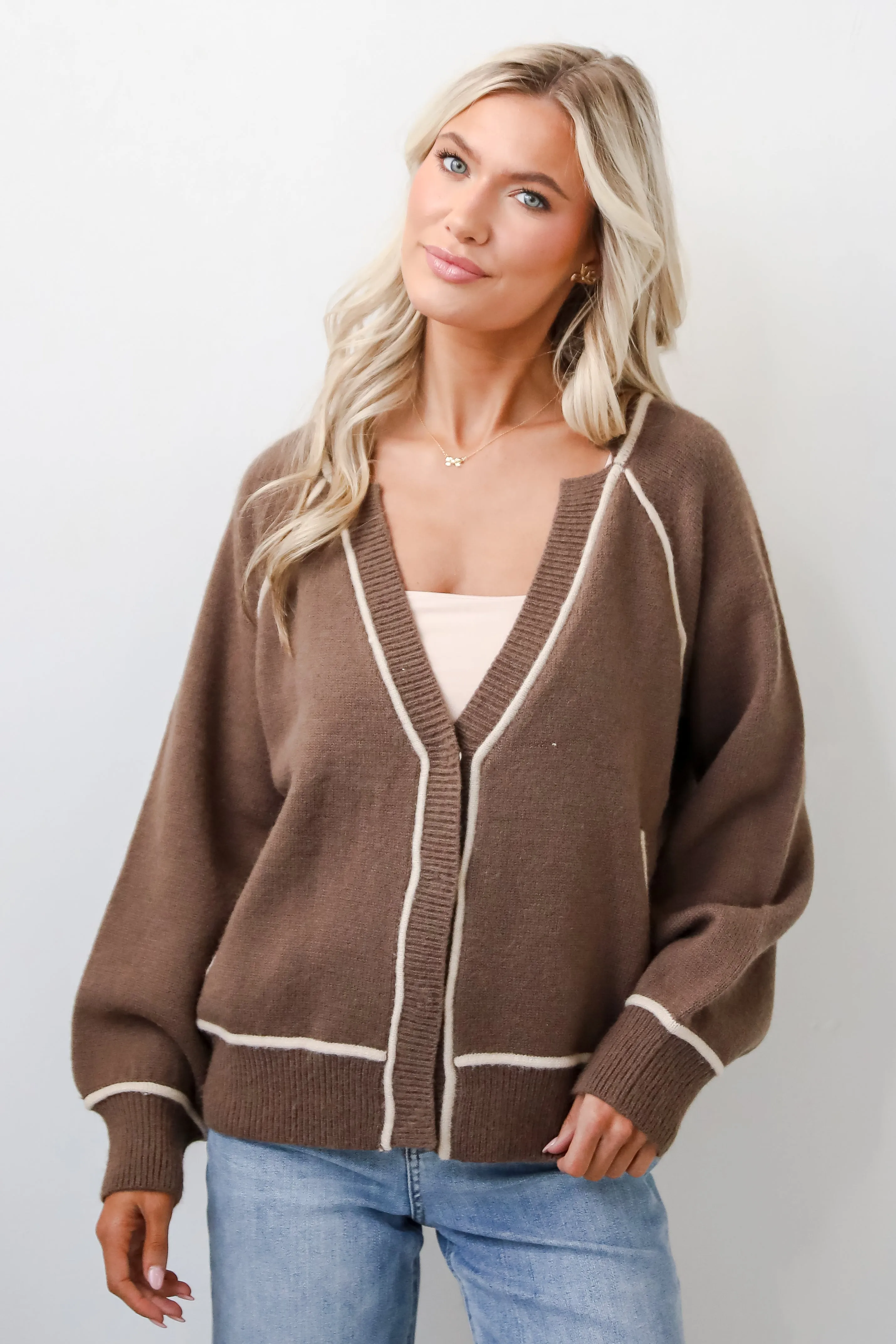 FINAL SALE - Cuddle Up Close Mocha Sweater Cardigan
