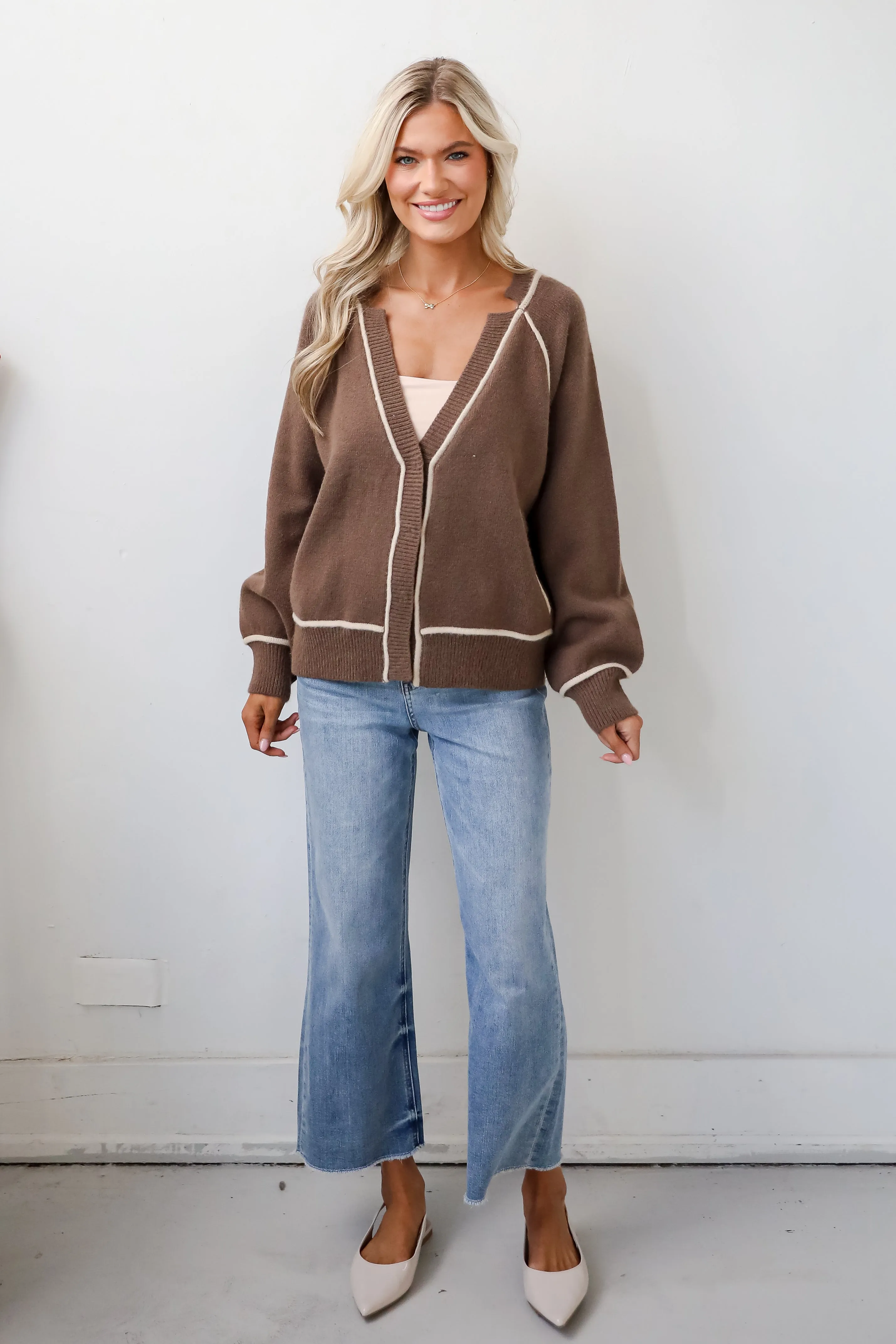FINAL SALE - Cuddle Up Close Mocha Sweater Cardigan