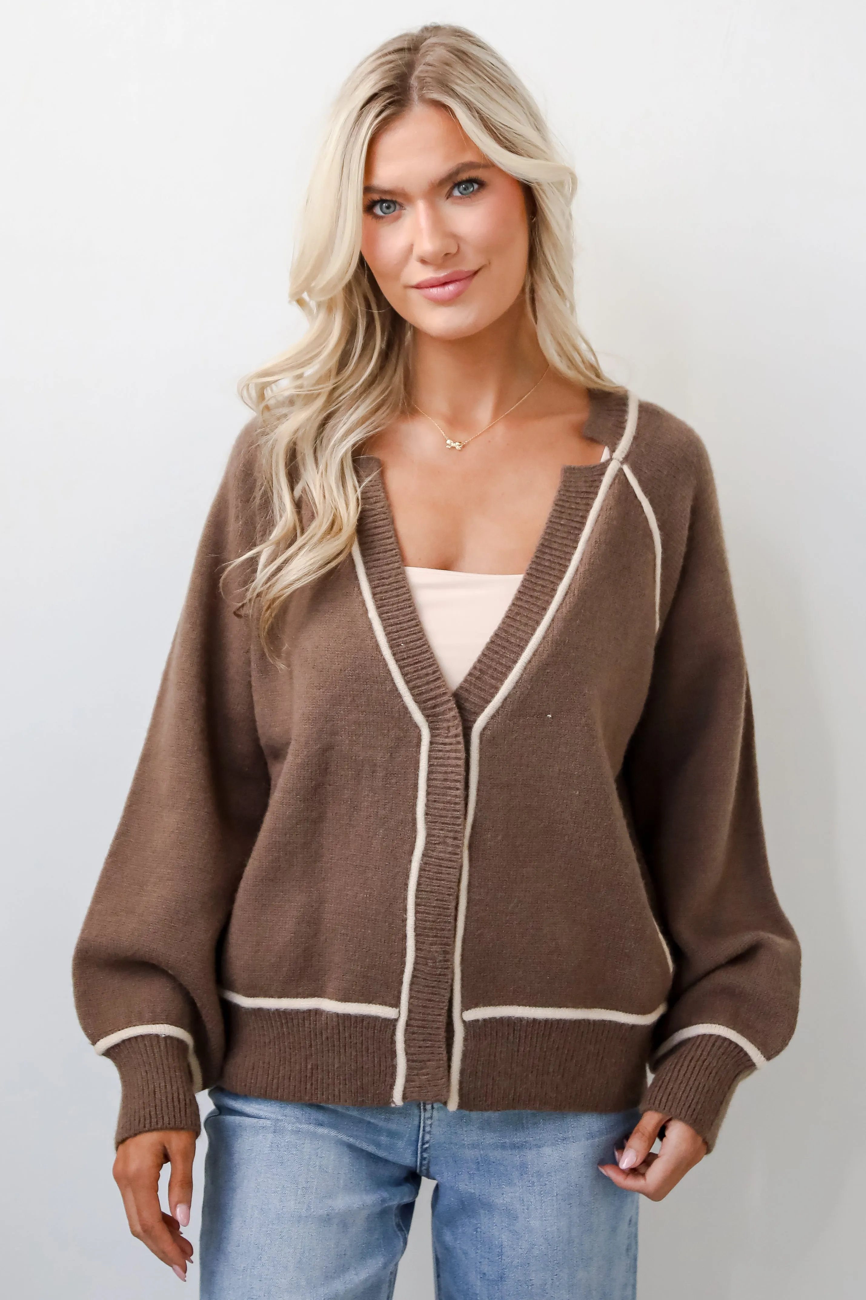 FINAL SALE - Cuddle Up Close Mocha Sweater Cardigan