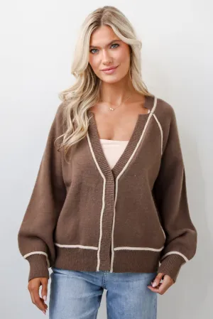 FINAL SALE - Cuddle Up Close Mocha Sweater Cardigan