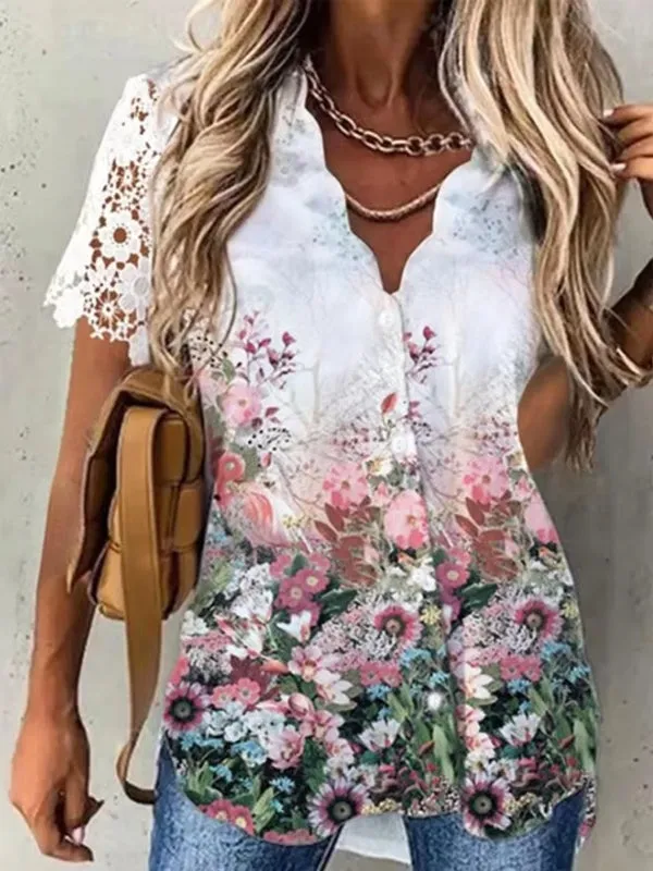 Floral Daily Weekend Floral Blouse Shirt