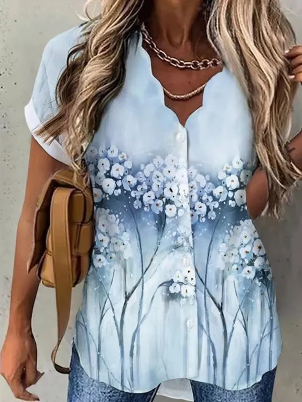Floral Daily Weekend Floral Blouse Shirt