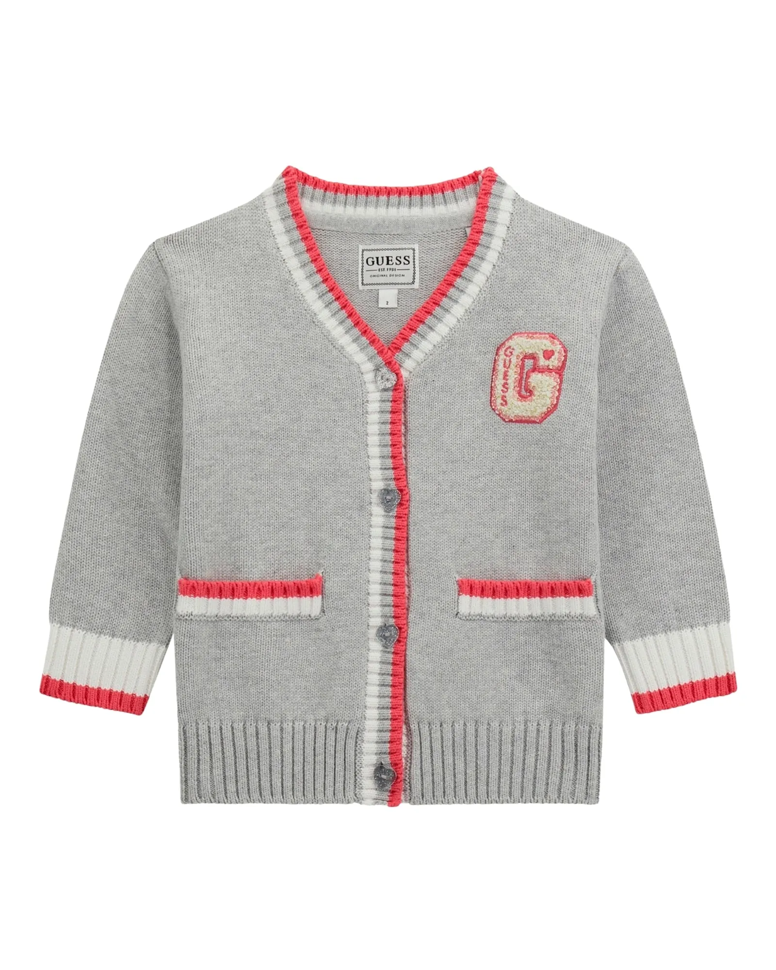 Grey Long Sleeve Cardigan (2–7)