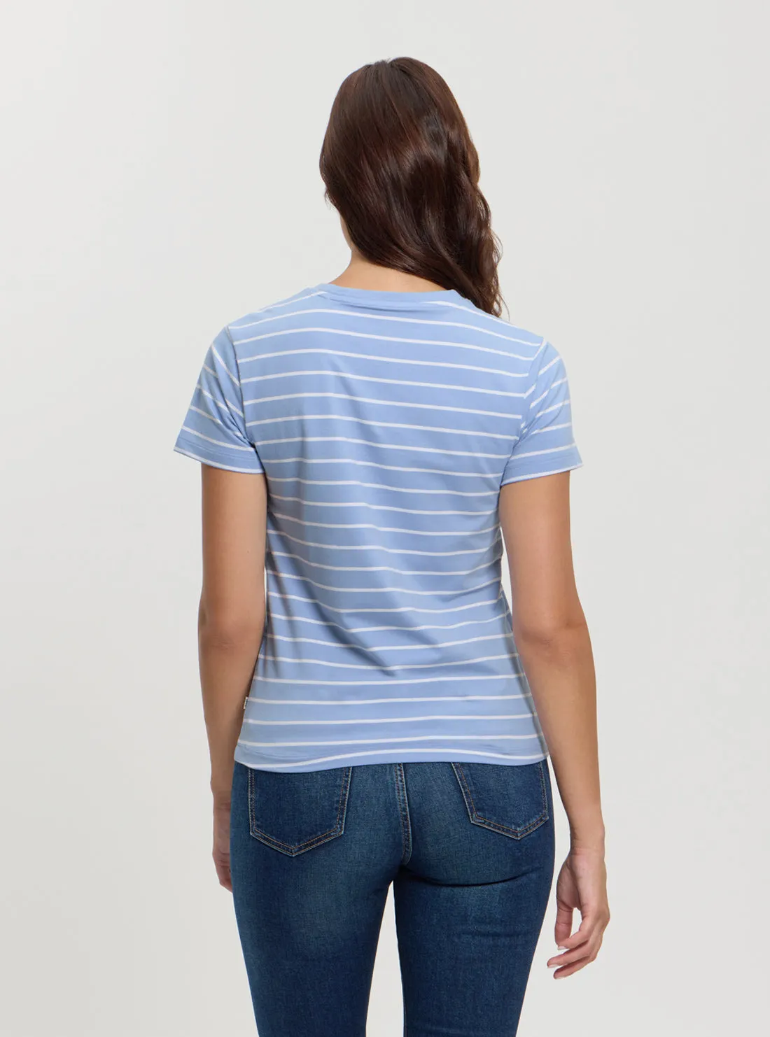 Guess Jeans Blue Striped T-Shirt