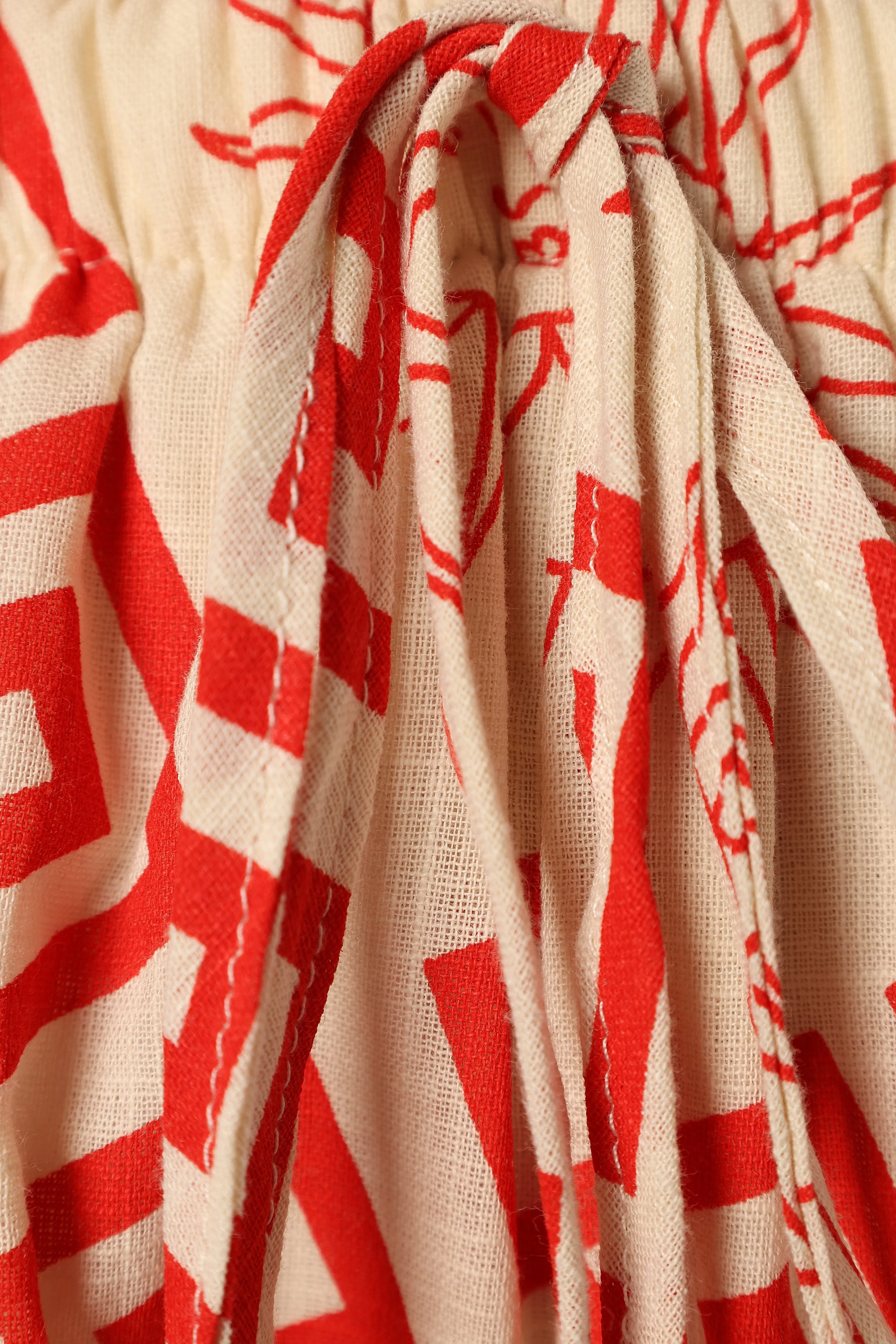 Isabella Short Set - Beige Red