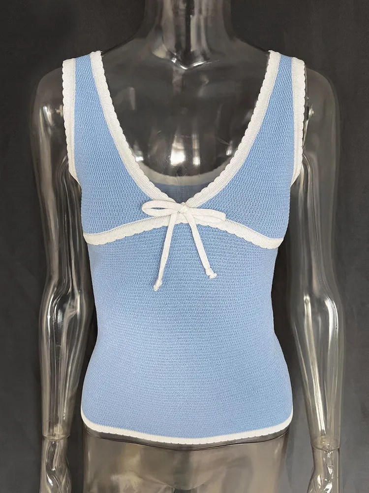 Lace-Up Backless Tank Top For Women