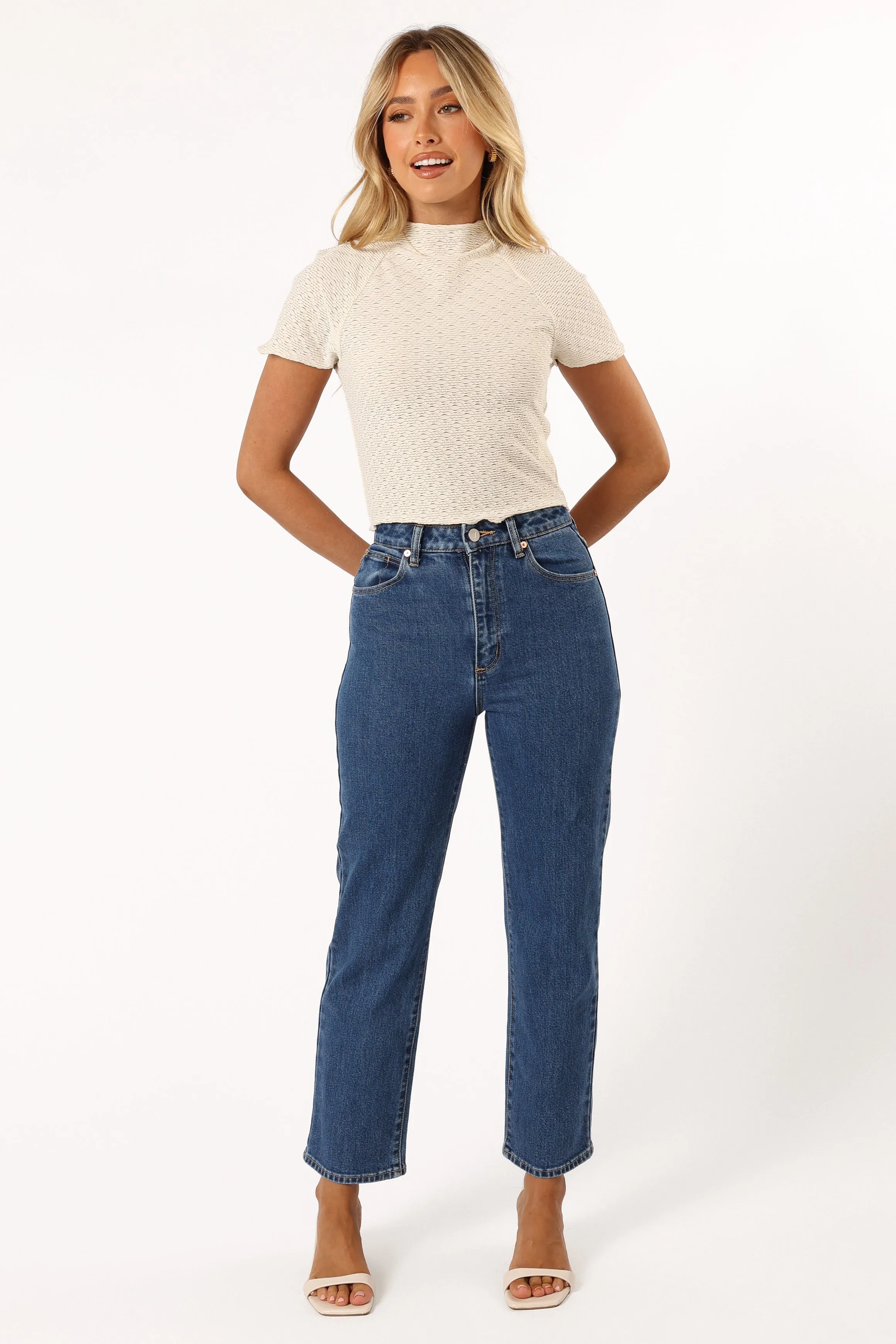 Laina Short Sleeve Top - Pearl