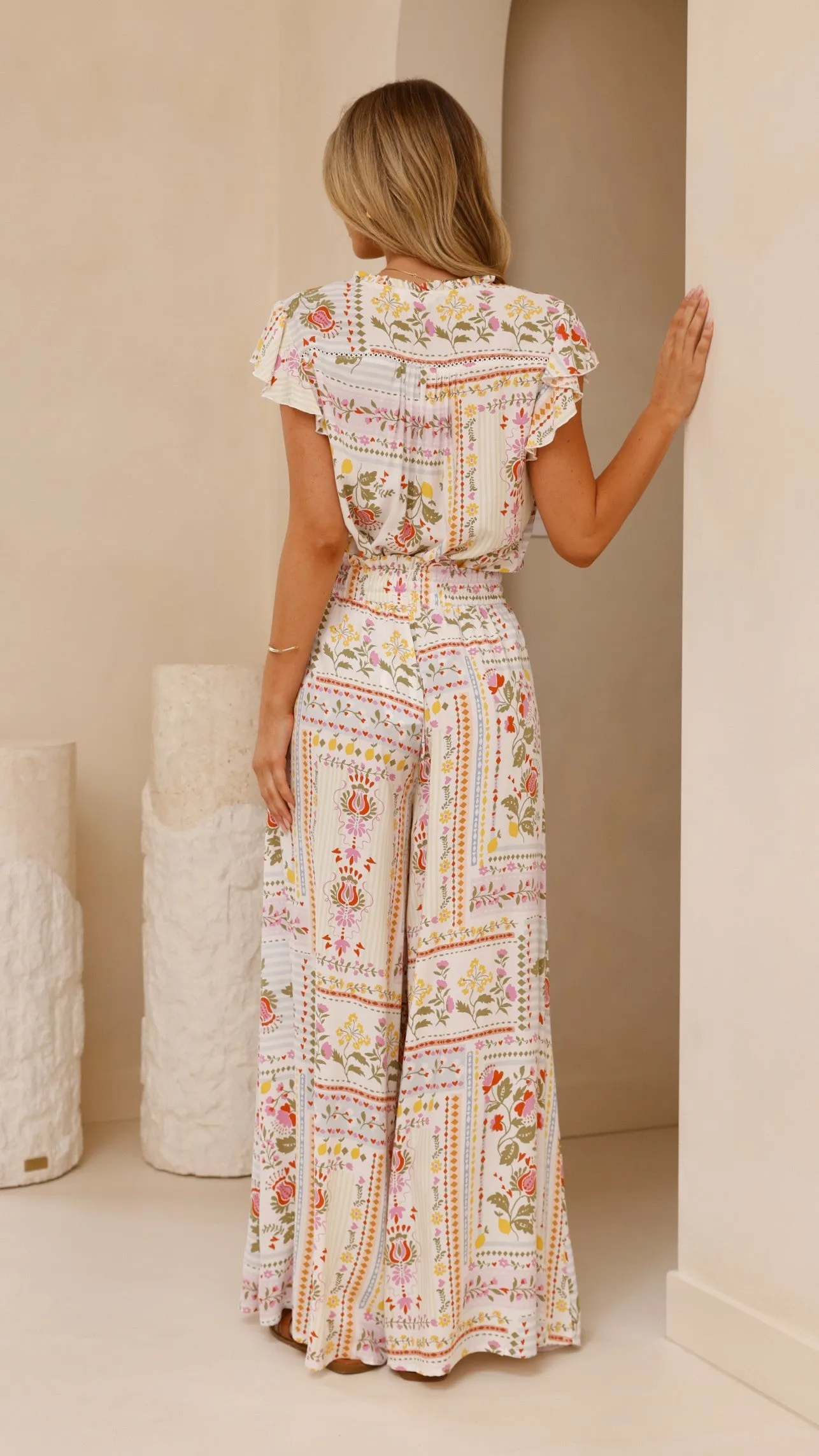 Lesley Short Sleeve Top - Leah Print