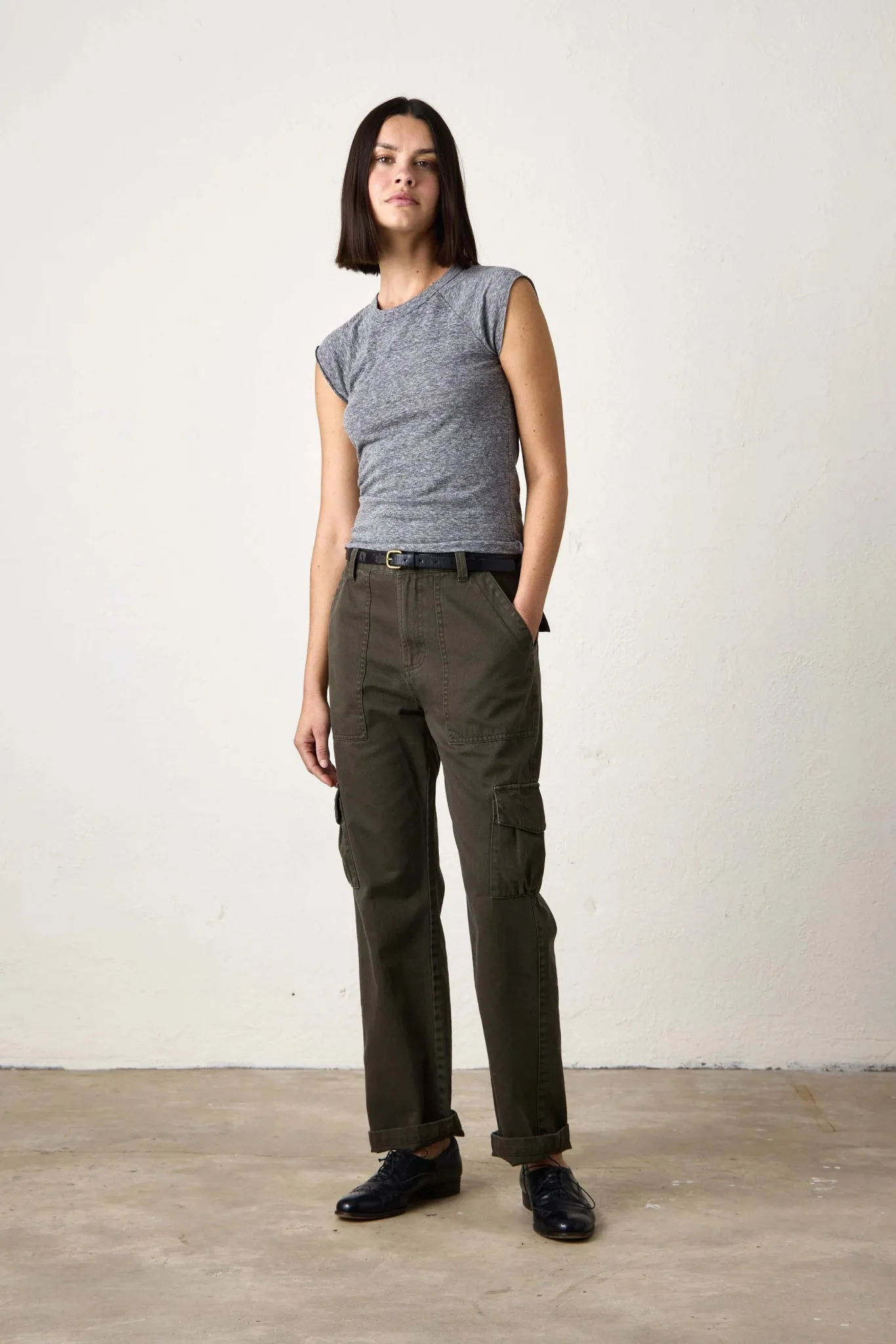 NSF - Hawk Straight Leg Twill Cargo Pant in Olive