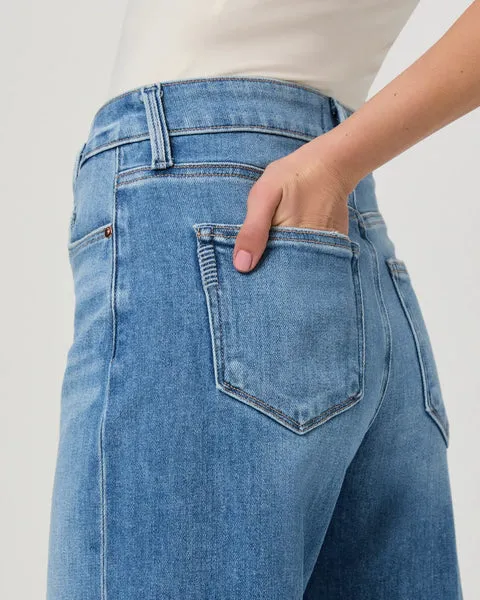 Pa8367 Raw Hem Wide Leg Jean