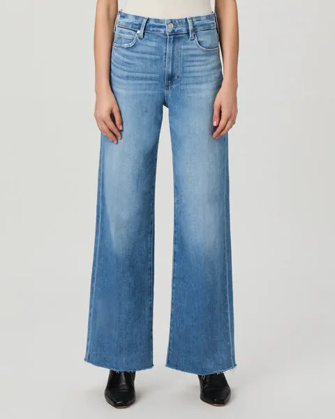 Pa8367 Raw Hem Wide Leg Jean