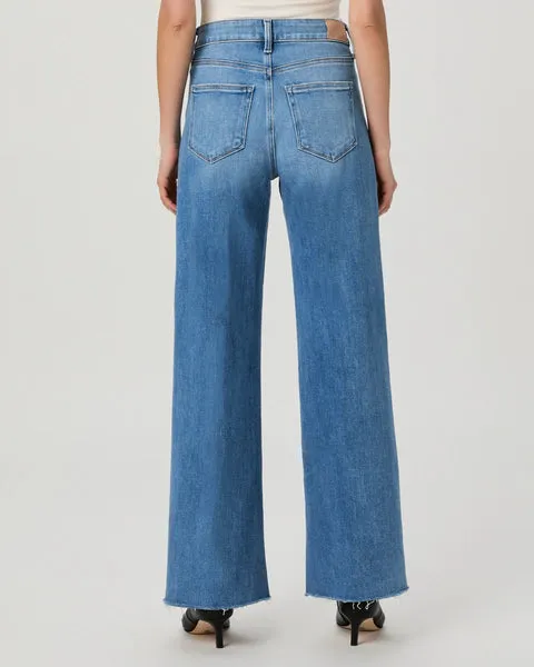 Pa8367 Raw Hem Wide Leg Jean