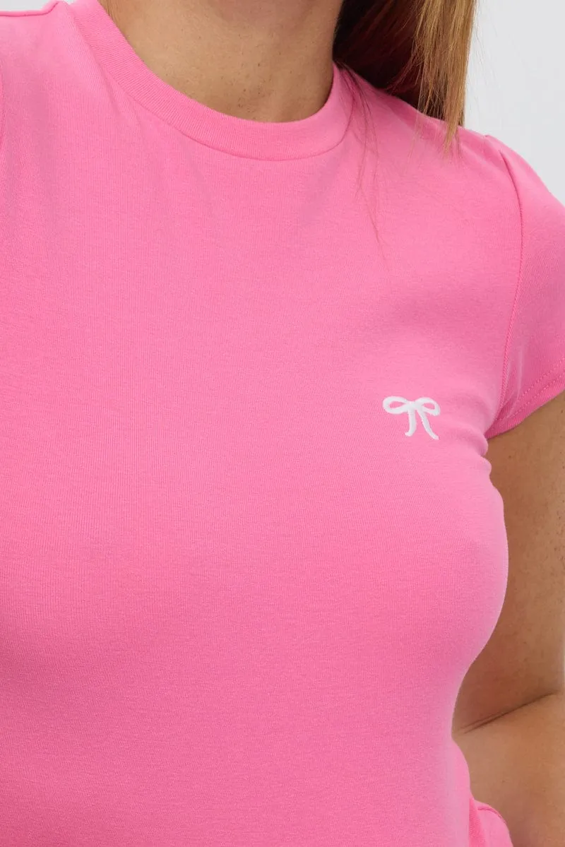 Pink Graphic Tee Short Sleeve